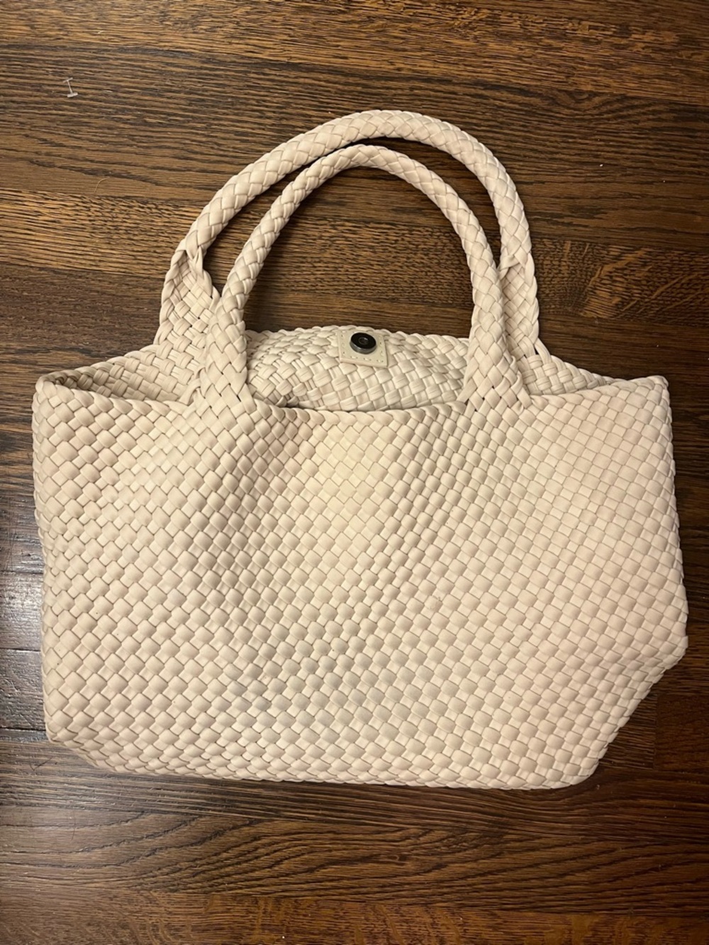 Woven Tote Bag in Cream — Unbranded